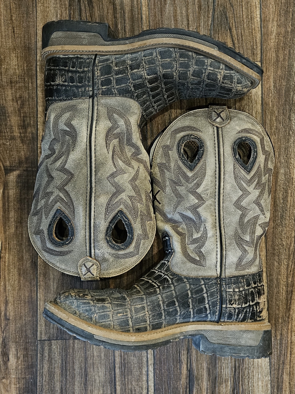 Twisted X Men's Brown and Black Western Steel Toe Work Boots